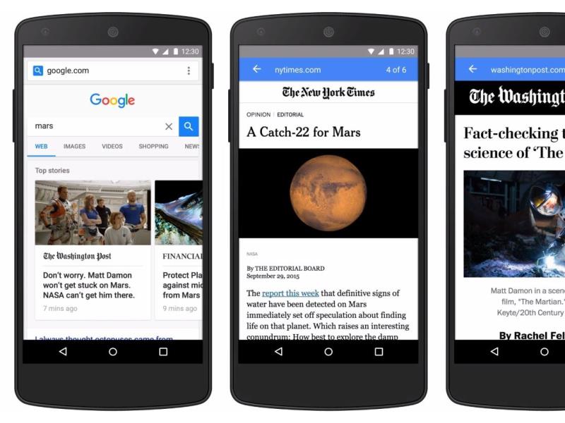 AMP = veloz lectura de noticias desde móviles
